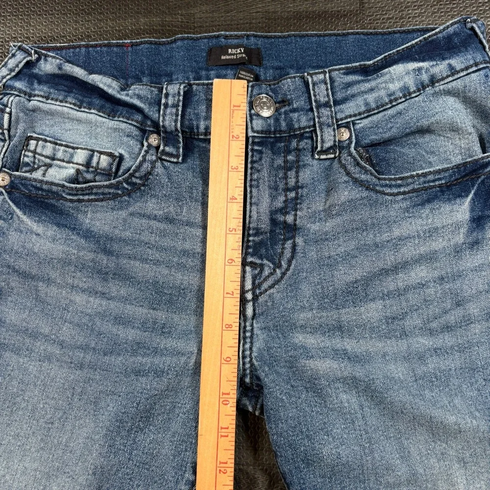 True Religion Jeans Mens 31x33 BLue Ricky Big T Relaxed Straight